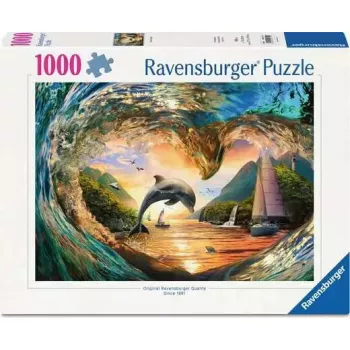 Puzzle Ravensburger Sunset Splash, 1000 dielikov, na šírku, šírka 700 mm
