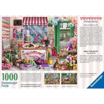 Puzzle Ravensburger Blossoms Flower Shop 1000 dielikov, šírka 700 mm