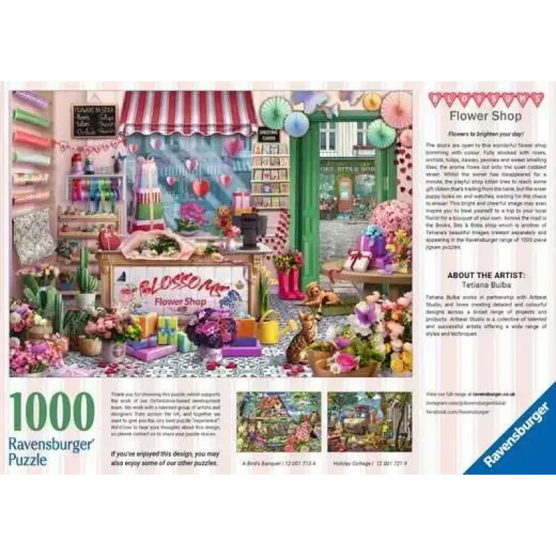 Puzzle Ravensburger Blossoms Flower Shop 1000 dielikov, šírka 700 mm