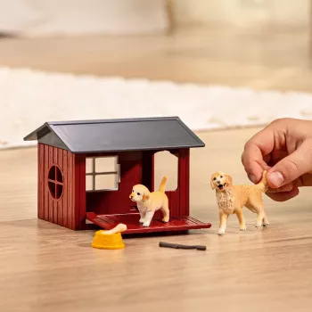 Animal Schleich FARM WORLD búda pre psa so zlatým retrieverom