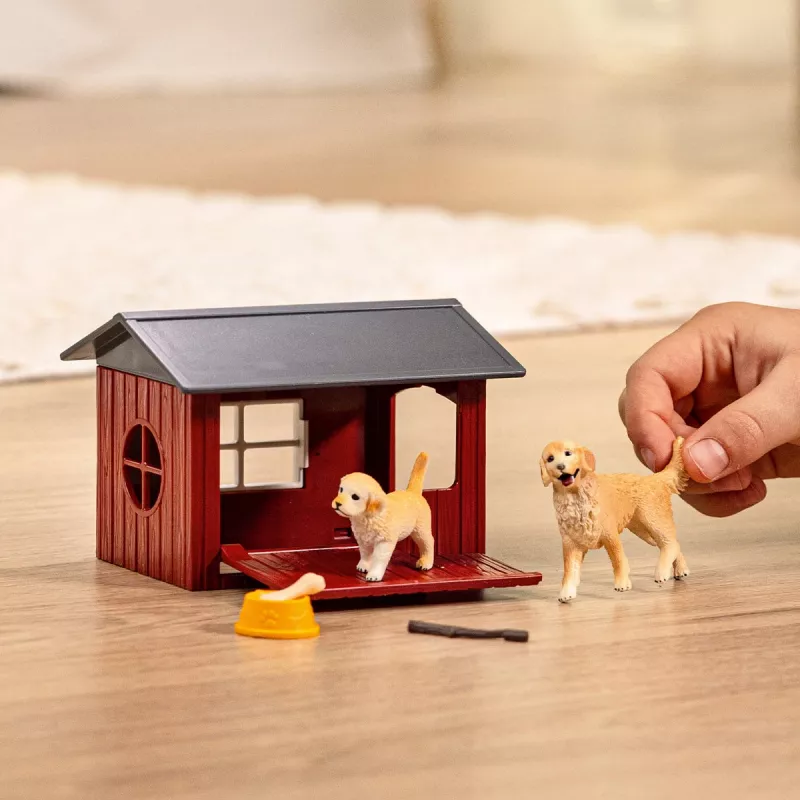 Animal Schleich FARM WORLD búda pre psa so zlatým retrieverom