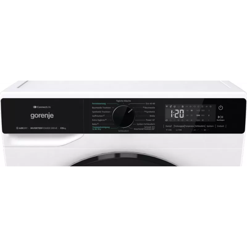 Gorenje WD2PA854ADW/DE práčka so sušičkou voľne stojaca predné plnenie biela
