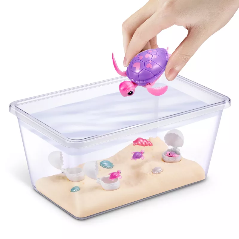 Zuru Pets Alive Mommy Turtle Surprise interaktívna hračka, viacfarebná, batéria LR44