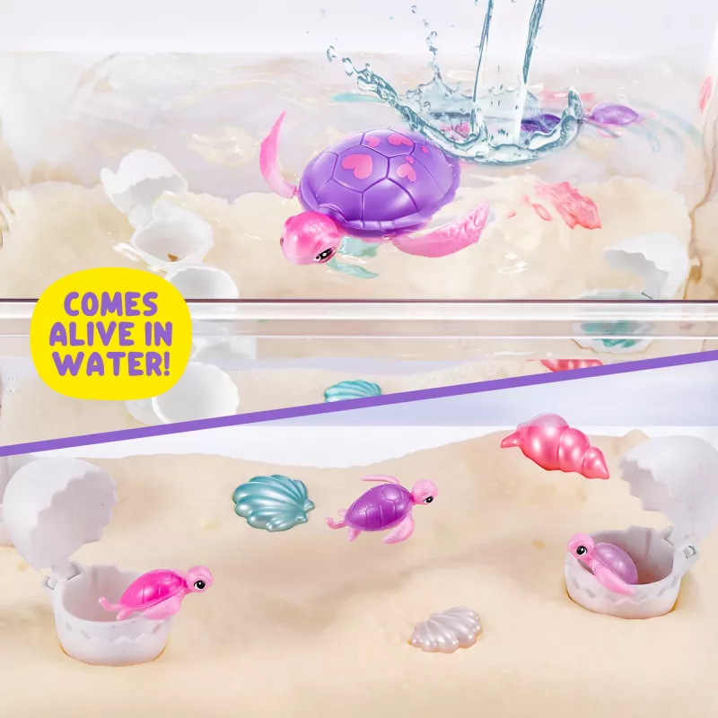 Zuru Pets Alive Mommy Turtle Surprise interaktívna hračka, viacfarebná, batéria LR44