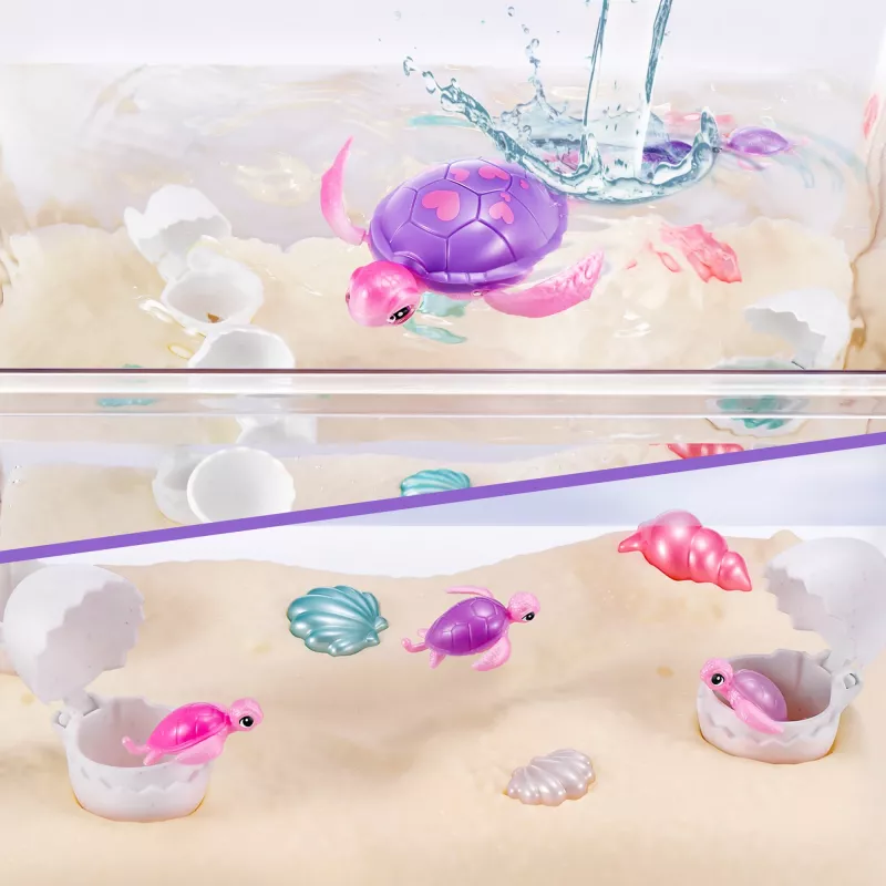 Zuru Pets Alive Mommy Turtle Surprise interaktívna hračka, viacfarebná, batéria LR44