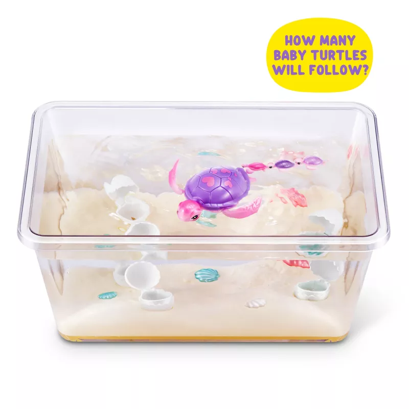 Zuru Pets Alive Mommy Turtle Surprise interaktívna hračka, viacfarebná, batéria LR44