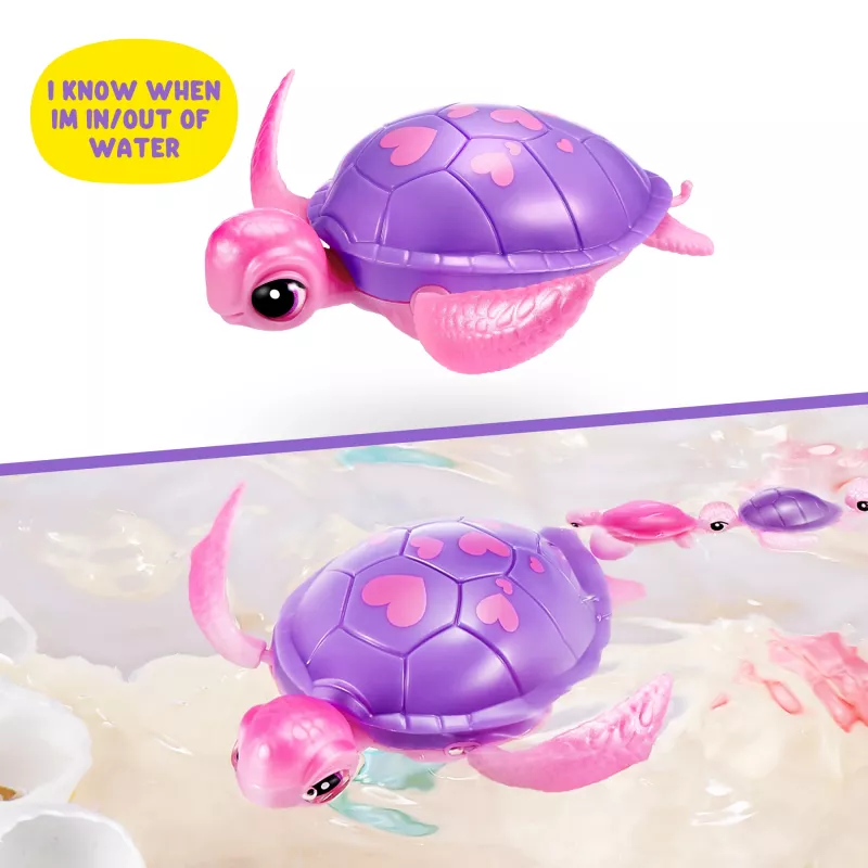 Zuru Pets Alive Mommy Turtle Surprise interaktívna hračka, viacfarebná, batéria LR44