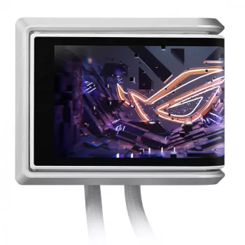 All-in-One kvapalinový chladič ASUS ROG RYUO IV 360 ARGB WHT – 360 mm radiátor, 120 mm ventilátor, biely