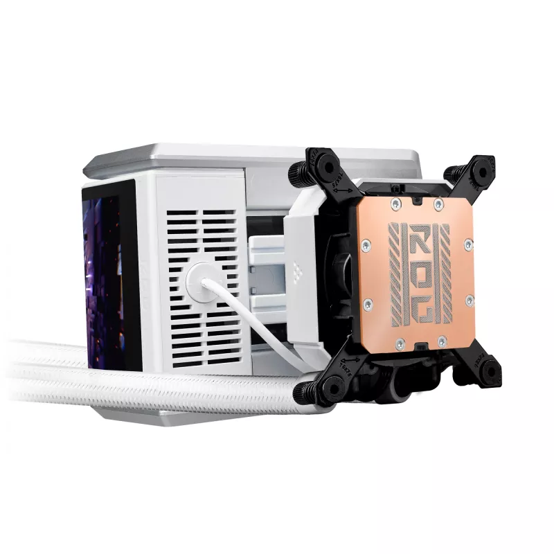 All-in-One kvapalinový chladič ASUS ROG RYUO IV 360 ARGB WHT – 360 mm radiátor, 120 mm ventilátor, biely