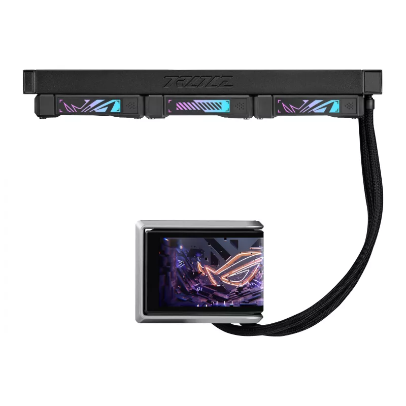 All-in-One kvapalinový chladič ASUS ROG RYUO IV 360 ARGB — 360 mm radiátor, 120 mm ventilátor, čierny