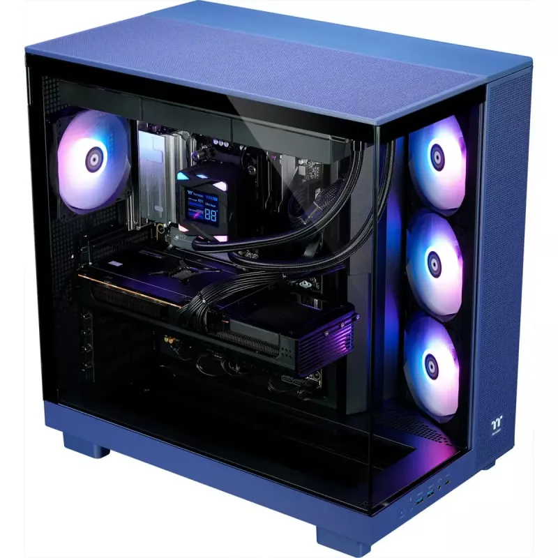 Desktop herný PC THERMALTAKE FTW V380XL 9070XT fialová/transparentná s Windows 11 Pro