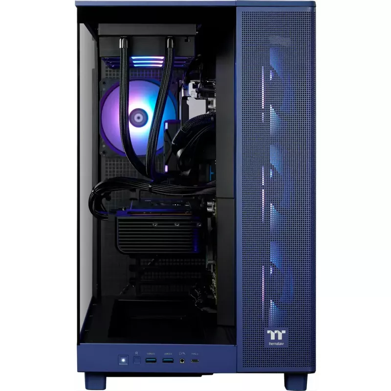 Desktop herný PC THERMALTAKE FTW V380XL 9070XT fialová/transparentná s Windows 11 Pro