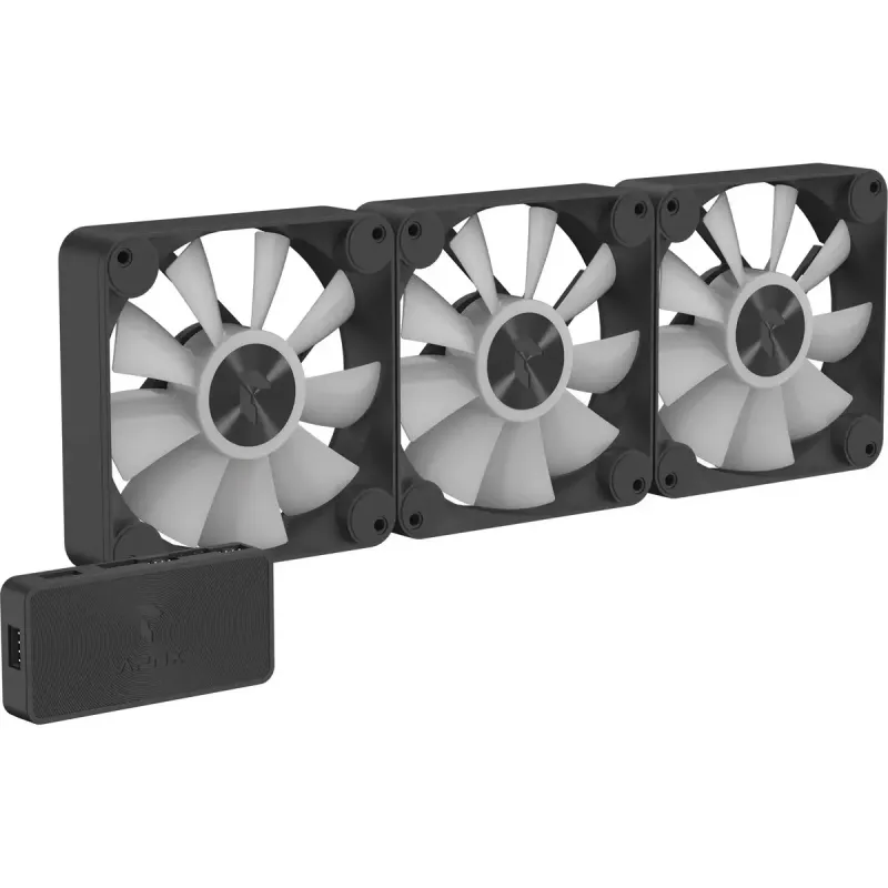 APNX 120 mm skriňový ventilátor 3 balenie (čierna) — APNX FP1-120, 3 ventilátory