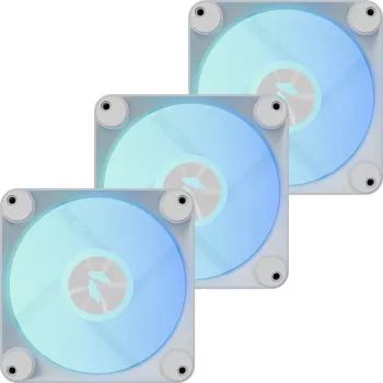 APNX FP1-R 120 mm skriňový ventilátor 3 balenie obrátený prietok vzduchu, biely