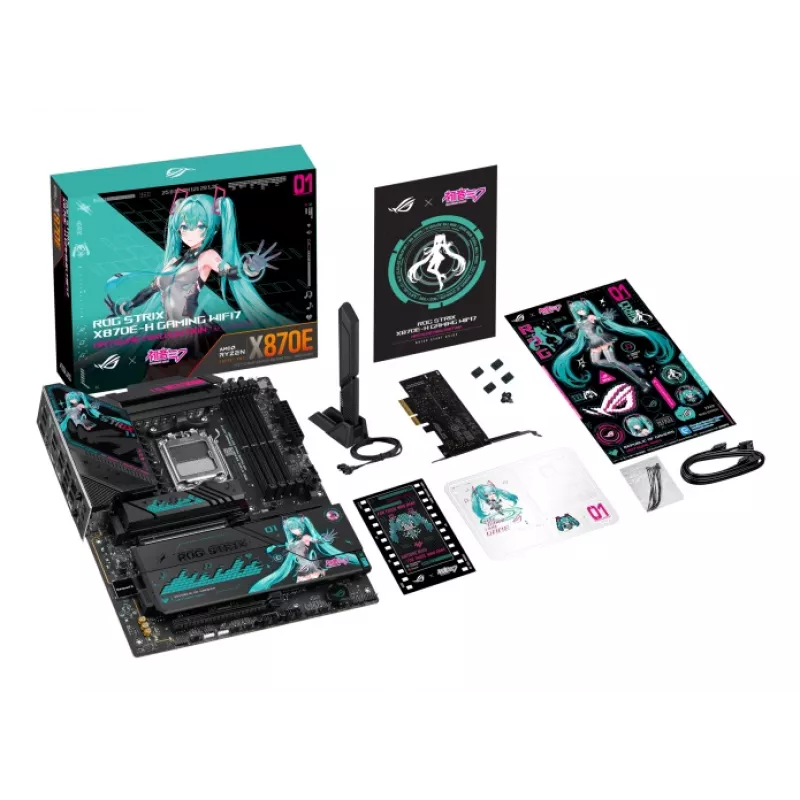 Základná doska ASUS ROG STRIX X870E-H GAMING MIKU WIFI7 ATX pre socket AM5, podpora DDR5