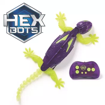 HEX BOTS Glow-in-the-Dark Gecko, nabíjateľný diaľkovo ovládaný robot pre deti, lezie po stenách pre zábavné hračky & hry, RC robot pre chlapcov & dievčatá od 4 rokov