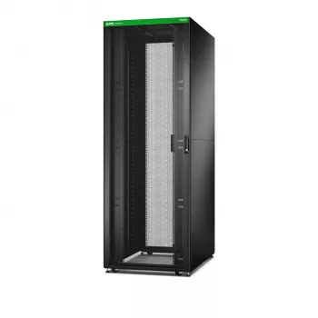 Samostatne stojaci serverový rack APC Easy Rack 48U (čierny) so strechou, kolieskami, nožičkami, 4 držiakmi, bočnými stenami — 2258H x 800B x 1200T mm