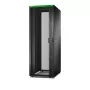 Samostatne stojaci serverový rack APC Easy Rack 48U (čierny) so strechou, kolieskami, nožičkami, 4 držiakmi, bočnými stenami — 2258H x 800B x 1200T mm