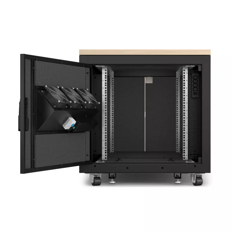 APC NetShelter zvukovo izolovaná, 12U, server rack skriňa, javor