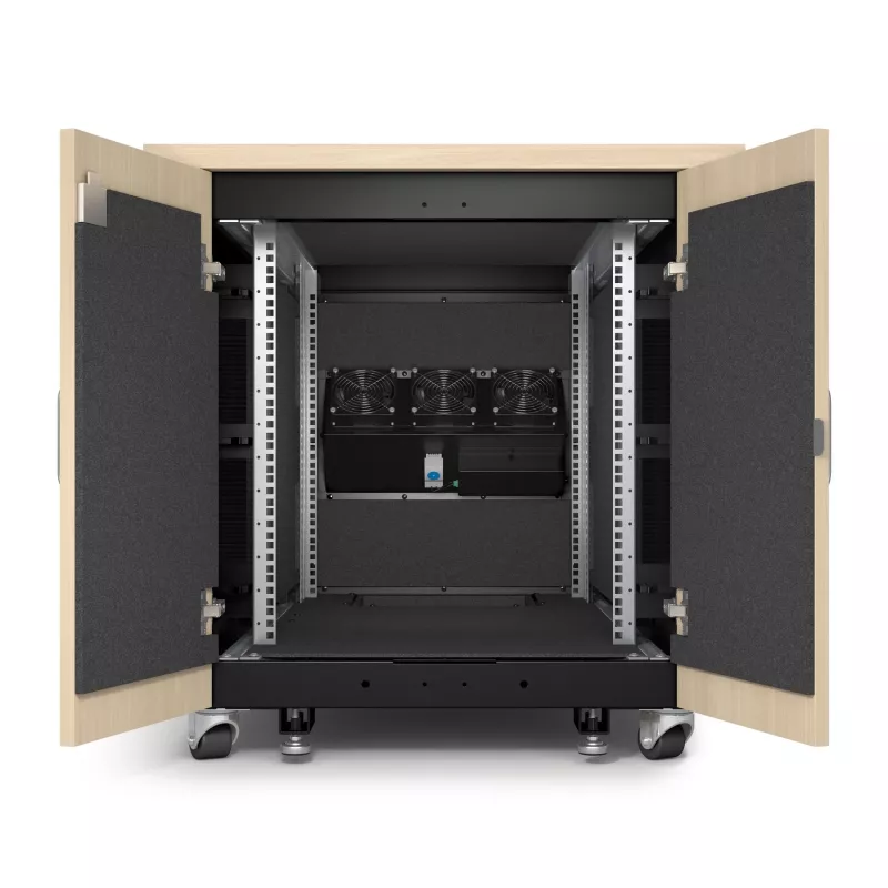 APC NetShelter zvukovo izolovaná, 12U, server rack skriňa, javor