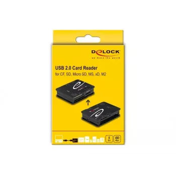 Čítačka kariet DeLOCK 91007 USB 2.0 čierna CF MMC MS MicroSD xD