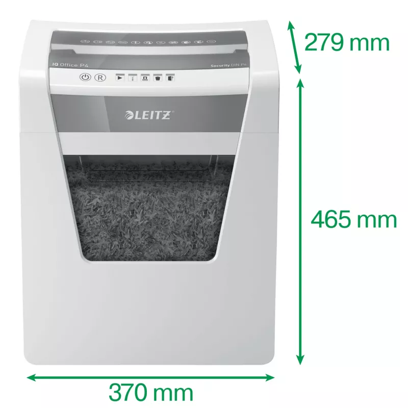 Leitz IQ Office skartovačka P4, krížový rez, 22,3 cm, 4 x 40 mm, 23 l, 225 listov, 55 dB