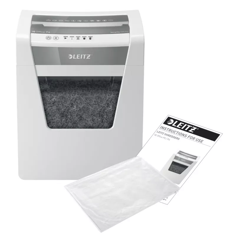 Leitz IQ Office skartovačka P4, krížový rez, 22,3 cm, 4 x 40 mm, 23 l, 225 listov, 55 dB