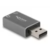 DeLOCK externá USB zvuková karta USB-A konektor samec na 2 x 3,5 mm stereo