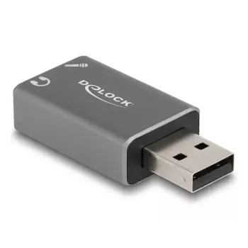DeLOCK externá USB zvuková karta USB-A konektor samec na 2 x 3,5 mm stereo