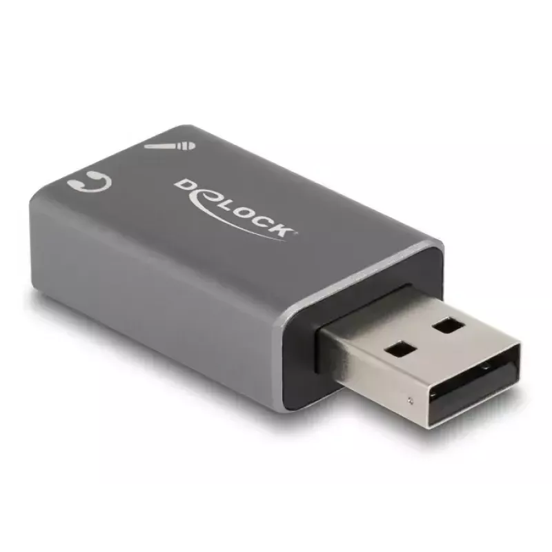 DeLOCK externá USB zvuková karta USB-A konektor samec na 2 x 3,5 mm stereo