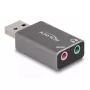 DeLOCK externá USB zvuková karta USB-A konektor samec na 2 x 3,5 mm stereo