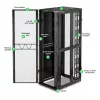 APC NetShelter SX, Server Rack skriňa, Gen 2, 52U, 2436H x 800B x 1200T mm, s bočnými stenami, čierna