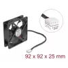 DeLOCK 67302 ventilátor 9,2 cm čierny guľôčkové ložisko