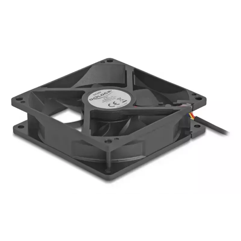 DeLOCK 67302 ventilátor 9,2 cm čierny guľôčkové ložisko