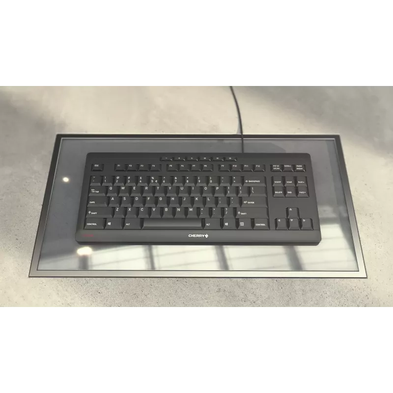 CHERRY STREAM KEYBOARD TKL, drôtová USB, rozloženie US so symbolom eura, svetlosivá (JK-8600EU-0)