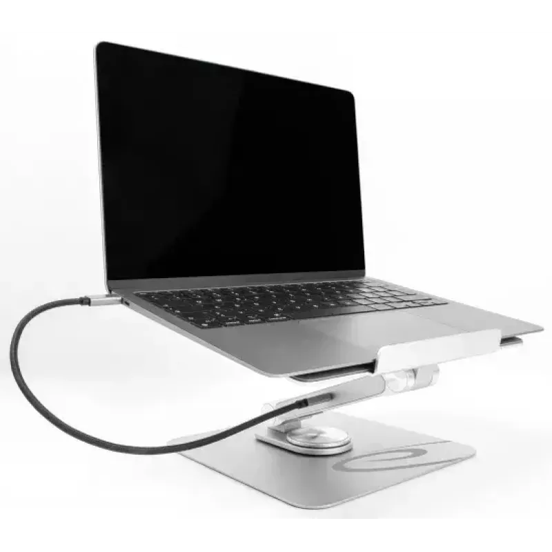 Stojan na notebook a tablet DeLOCK 18457 strieborný hliník 360° otáčanie