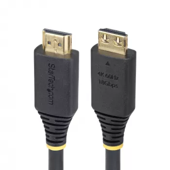 StarTech.com 50cm (1.6ft) High Speed HDMI kábel s protišmykovými konektormi, 4K 60Hz/1440p 144Hz, HDR10/HDCP 2.2/ARC, 18Gbit/s, UHD HDMI kábel pre TV/monitor/displej, TPE plášť
