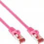 InLine patch kábel S/FTP PiMF Cat.6 250MHz PVC meď ružový 1m