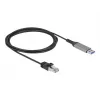 Sieťový kábel DELOCK 60756, USB A na RJ-45, 2 m, 10/100/1000Base-T(X), antracitový/čierny
