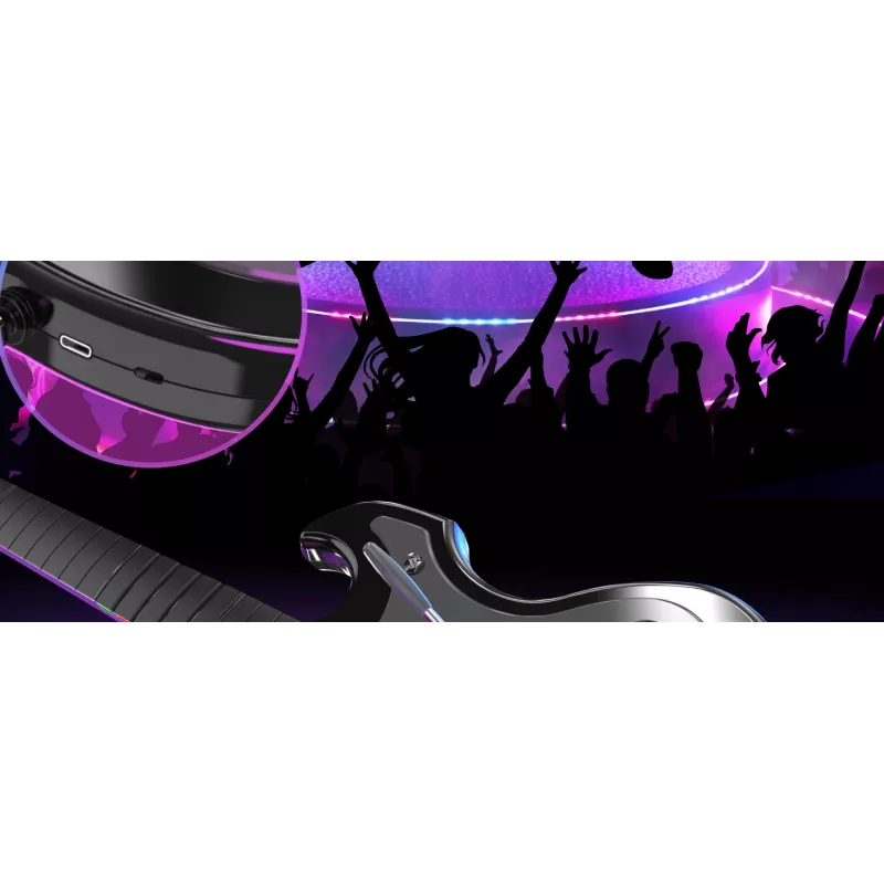 Gitara PDP Riffmaster čierna sivá bezdrôtová PC PS4 PS5 36h batéria