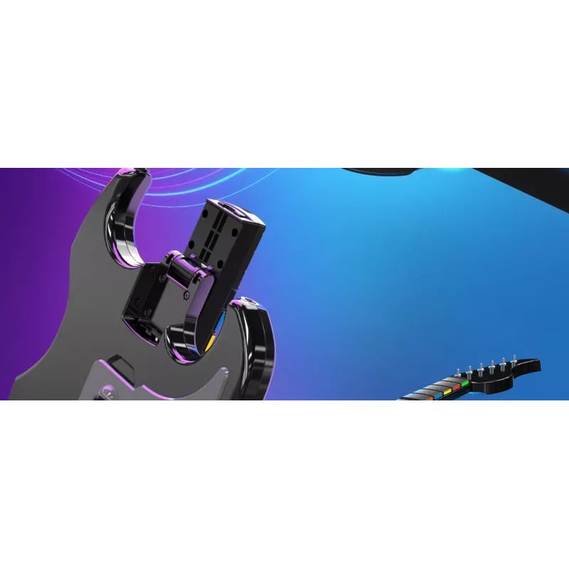 Gitara PDP Riffmaster čierna sivá bezdrôtová PC PS4 PS5 36h batéria