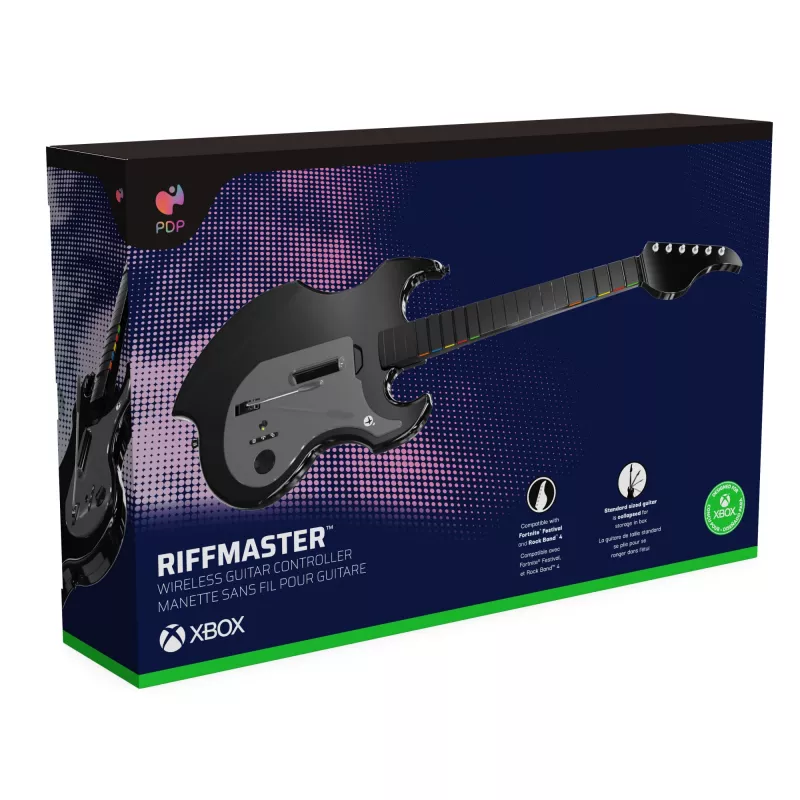 PDP Riffmaster čierna, sivá gitara analógová / digitálna PC, Xbox One, Xbox Series S, Xbox Series X
