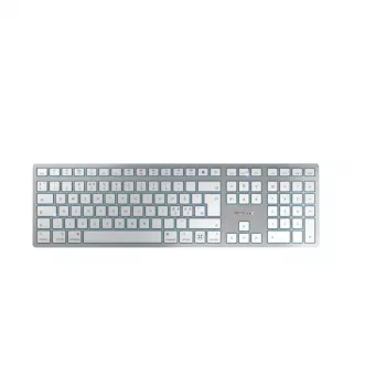CHERRY KW 9100 slim FOR MAC klávesnica univerzálna USB + Bluetooth QWERTY anglická strieborná