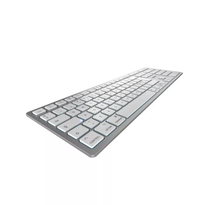 CHERRY KW 9100 slim FOR MAC klávesnica univerzálna USB + Bluetooth QWERTY anglická strieborná