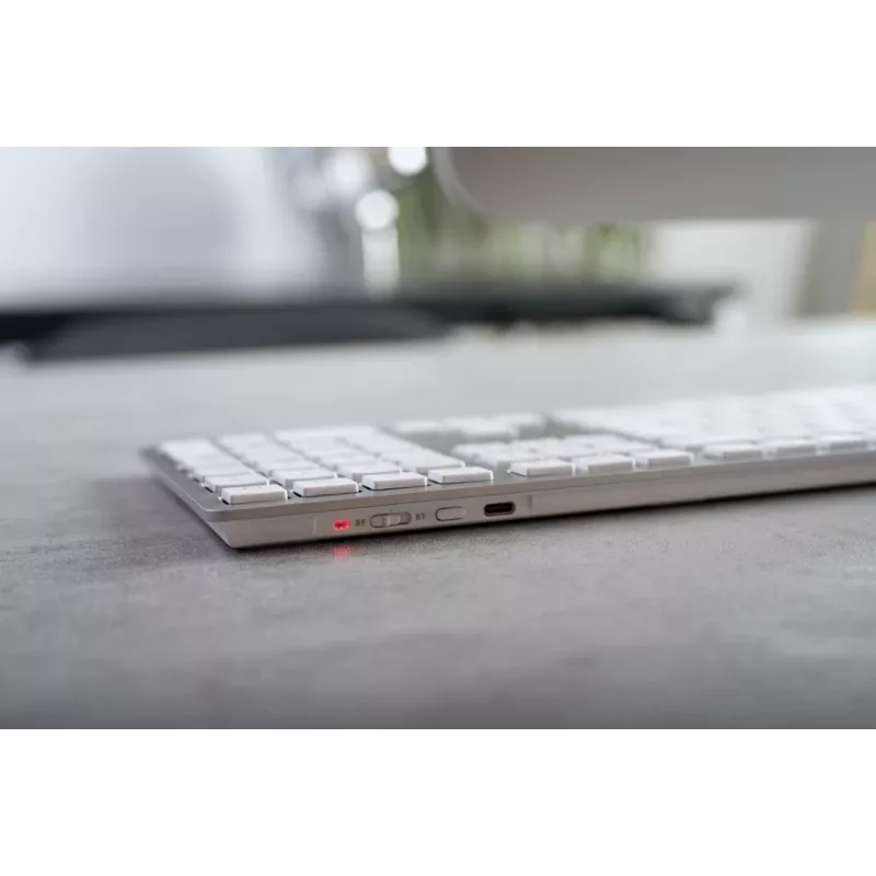 CHERRY KW 9100 slim FOR MAC klávesnica univerzálna USB + Bluetooth QWERTY anglická strieborná