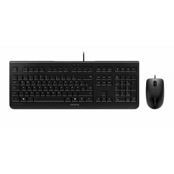 Káblová klávesnica Cherry CHERRY DC 2000 Full-Size USB s rozložením QWERTZ, 109 klávesov, 1,8 m kábel, čierna — vrátane myši