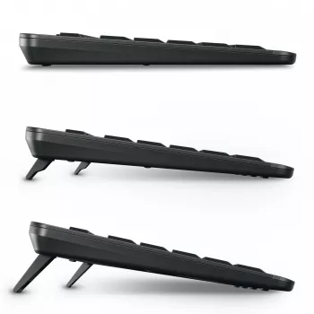 Cherry Stream ultimate – Full-Size AZERTY, USB + RF Wireless + Bluetooth, nožnicové spínače, LED podsvietenie, čierna