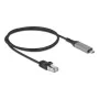 DELOCK USB-C-na-RJ45 Gigabit-Ethernet kábel 1 m Cat6 antracit/čierna