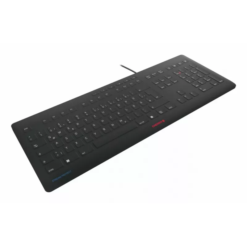 Contour Design STREAM PROTECT, Full-size (100%), káblová, USB, technológia nožnicových spínačov, QWERTY, čierna