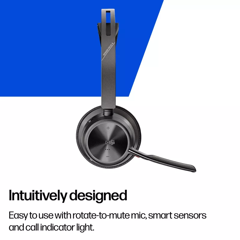 HP Poly Voyager Focus 2-M USB-C-C headset USB-C/A adaptér nabíjacia stanica